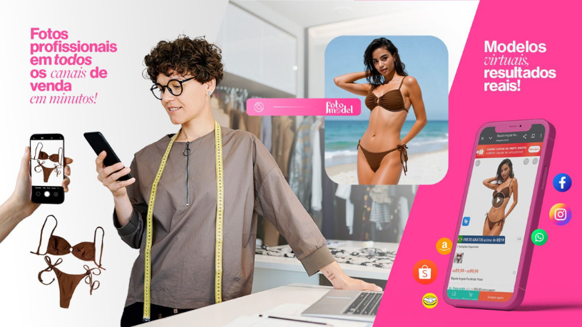 O FotoModel transforma cada clique em um capítulo da sua marca – coerência visual que conecta.