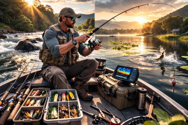 A pescaria em rio exige estratégias diferentes da pescaria em lago, afirma Joel Alves.