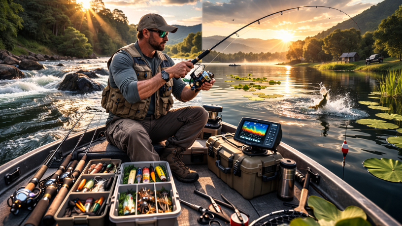 A pescaria em rio exige estratégias diferentes da pescaria em lago, afirma Joel Alves.
